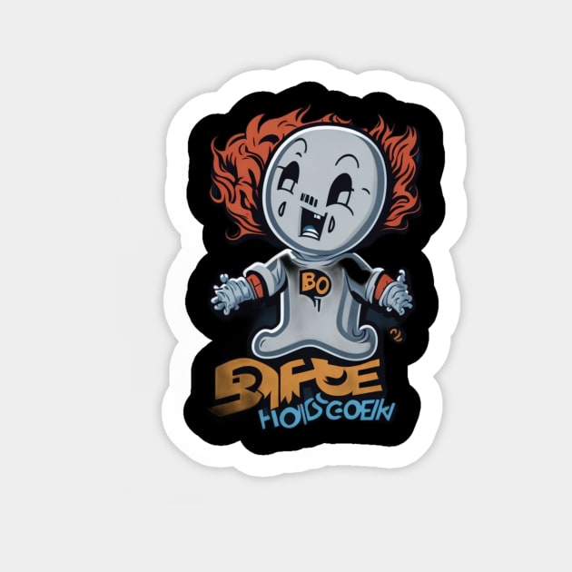 this is some boo sheet Casper Sticker by Rizstor